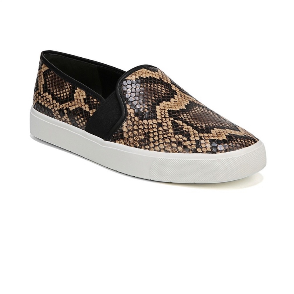 Vince snakeskin slip on sneakers